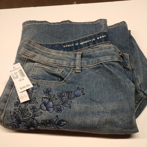dress barn embroidered jeans